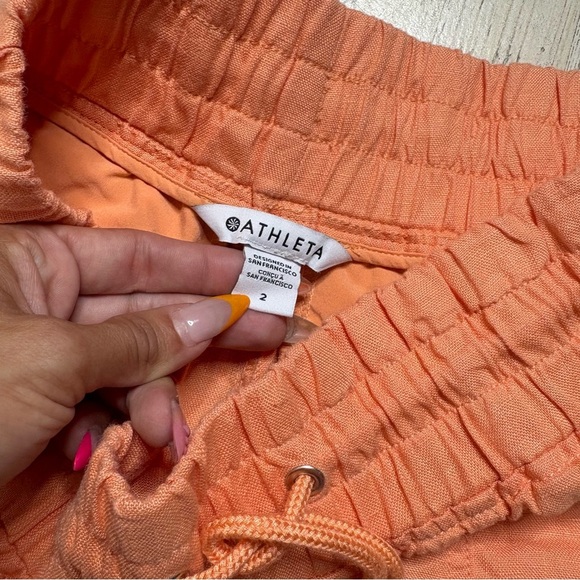 Athleta Cabo Linen Shorts Size 2 - Picture 3 of 4